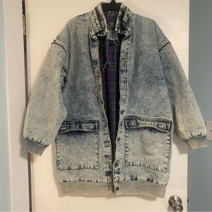 Vtg Current Seen Lined Denim Blue Jean Hipster Jacket Unisex One Size 80’s/90’s